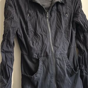 lululemon athletica Black Lightweight Zip Bomber Jacket